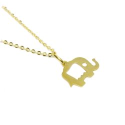 Colar com Pingente Elefante em Ouro 18 Kilates - 25299